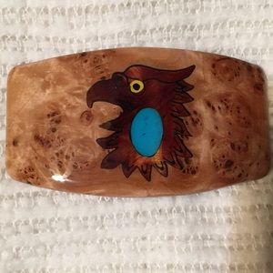 NEW belt buckle.  Wood & resin inlay signed artwork belt buckle